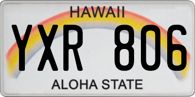 HI license plate YXR806