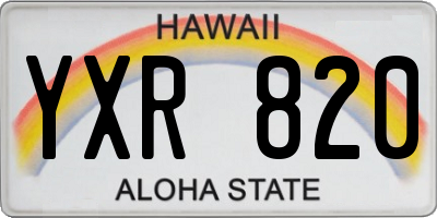 HI license plate YXR820