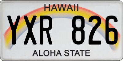 HI license plate YXR826