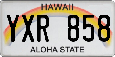 HI license plate YXR858