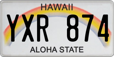 HI license plate YXR874