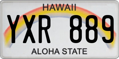 HI license plate YXR889