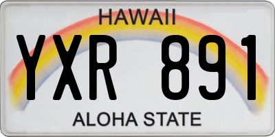 HI license plate YXR891