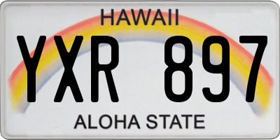 HI license plate YXR897