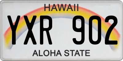 HI license plate YXR902