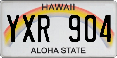 HI license plate YXR904