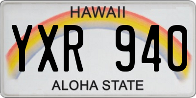 HI license plate YXR940