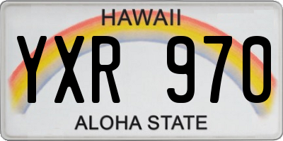 HI license plate YXR970