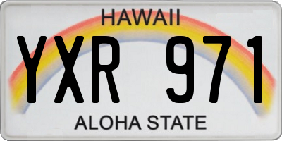 HI license plate YXR971