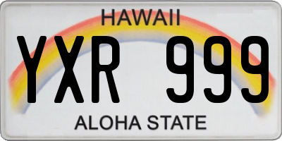 HI license plate YXR999