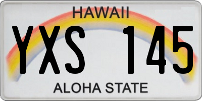 HI license plate YXS145