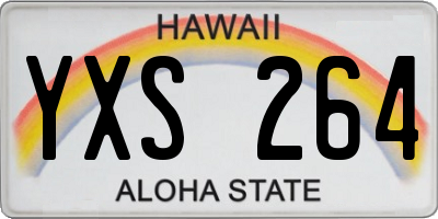 HI license plate YXS264