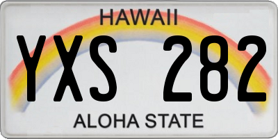 HI license plate YXS282