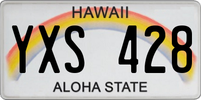 HI license plate YXS428