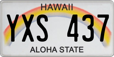 HI license plate YXS437