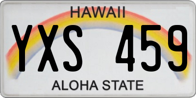 HI license plate YXS459