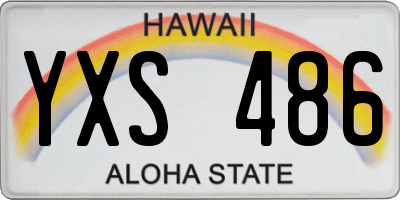 HI license plate YXS486
