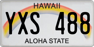 HI license plate YXS488