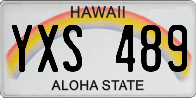 HI license plate YXS489