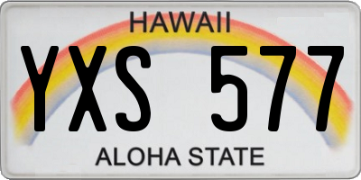 HI license plate YXS577