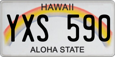 HI license plate YXS590