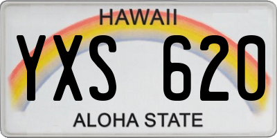 HI license plate YXS620