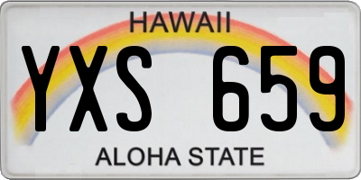 HI license plate YXS659