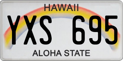 HI license plate YXS695