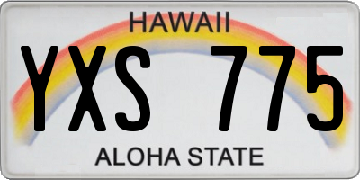 HI license plate YXS775