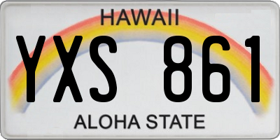 HI license plate YXS861