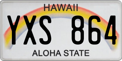 HI license plate YXS864