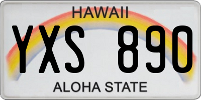 HI license plate YXS890