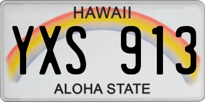 HI license plate YXS913