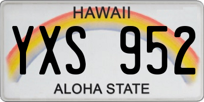HI license plate YXS952