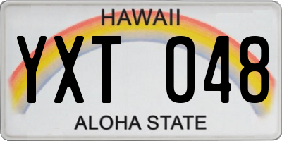 HI license plate YXT048