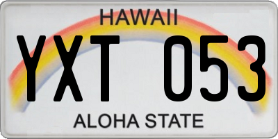 HI license plate YXT053
