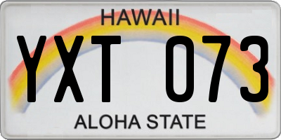 HI license plate YXT073