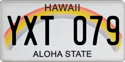 HI license plate YXT079