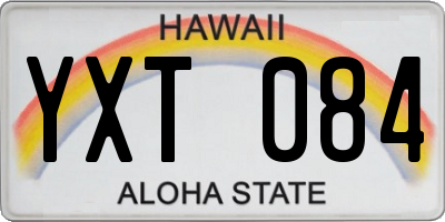 HI license plate YXT084