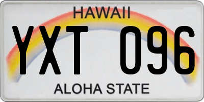 HI license plate YXT096