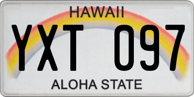HI license plate YXT097