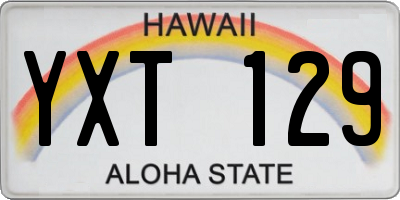 HI license plate YXT129