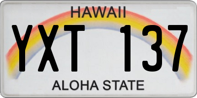 HI license plate YXT137