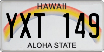 HI license plate YXT149