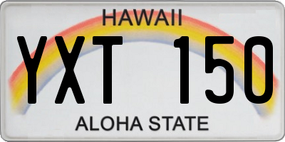 HI license plate YXT150