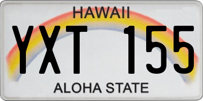 HI license plate YXT155