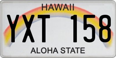 HI license plate YXT158