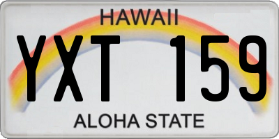 HI license plate YXT159