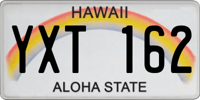 HI license plate YXT162