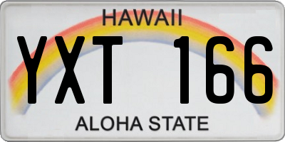 HI license plate YXT166